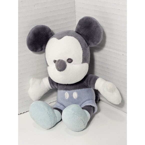 Mickey Mouse Plush 5" Small Blue Black & White Stuffed Animal Mouse Toy Rare - Picture 8 of 8